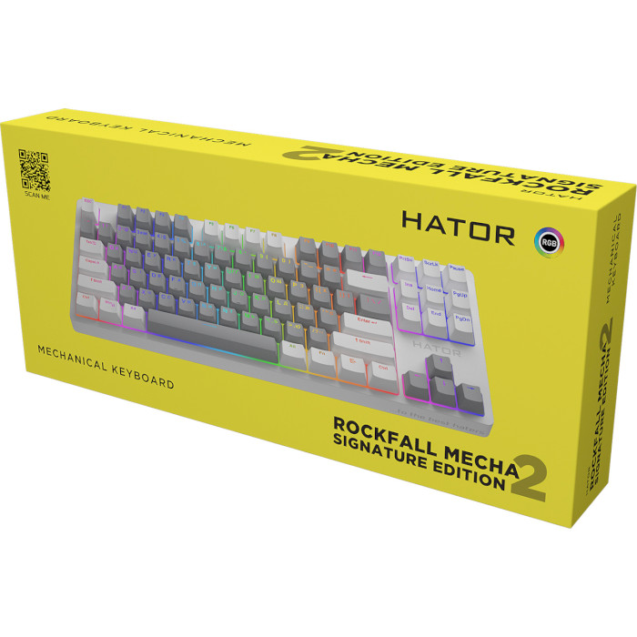 Клавіатура HATOR Rockfall 2 Mecha Signature Edition White/Gray/White (HTK-521-WGW)