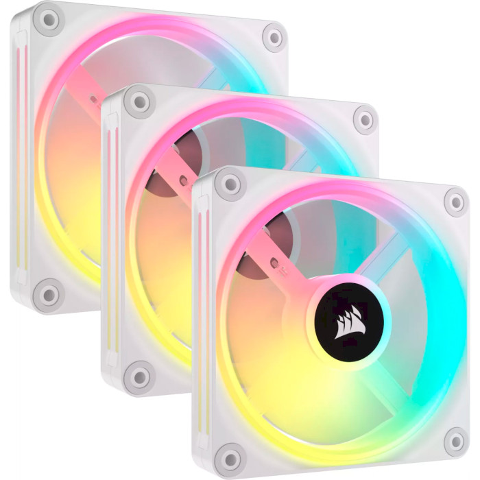 Комплект вентиляторів CORSAIR iCUE Link QX120 RGB PWM White 3-Pack (CO-9051006-WW)