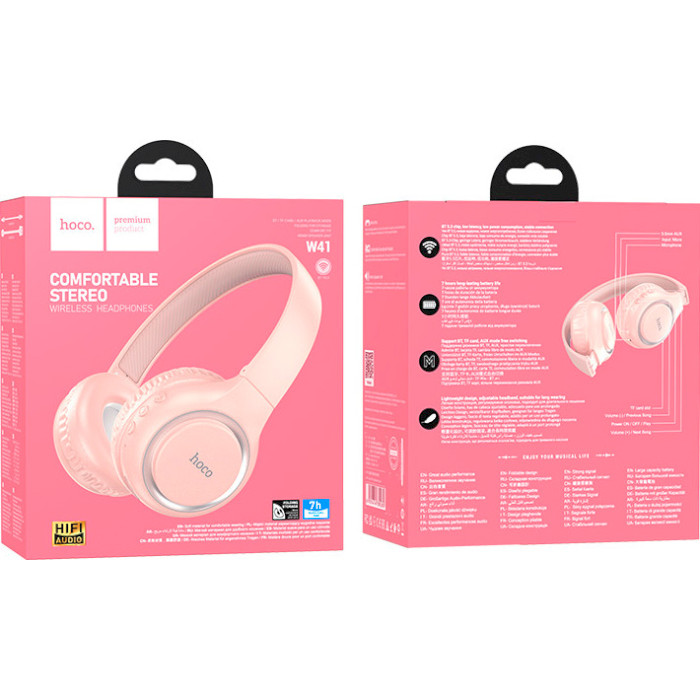 Навушники HOCO W41 Charm Pink