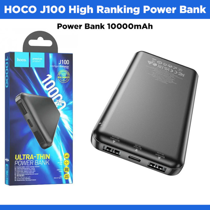 Повербанк HOCO J100 High Ranking 10000mAh Black