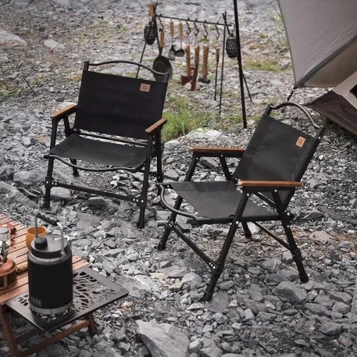 Стілець кемпінговий NATUREHIKE Outdoor Folding Chair Large Black (NH21JJ002-L-BK)