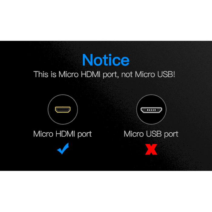 Кабель VENTION Male to Male Micro-HDMI - HDMI v1.4 1м Black (VAA-D03-B100)