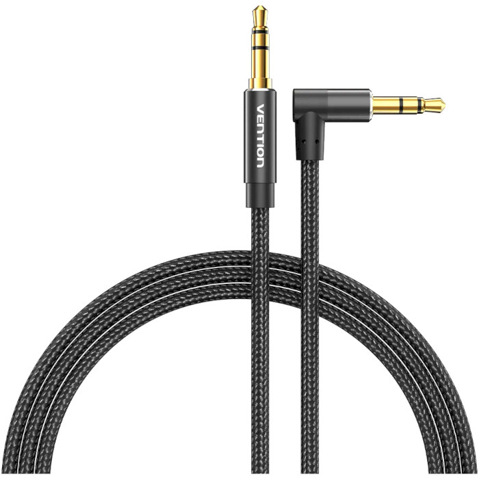 Кабель VENTION Male to Male Audio Cable mini-jack 3.5mm 2м Black (BAZBH)