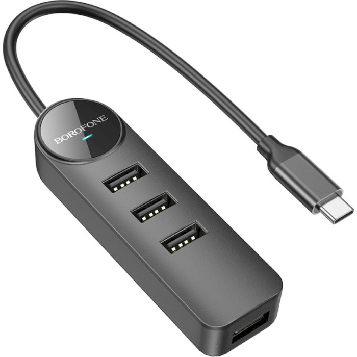 USB-хаб BOROFONE DH5 Erudite USB-C to 4xUSB2.0 (0.2m)