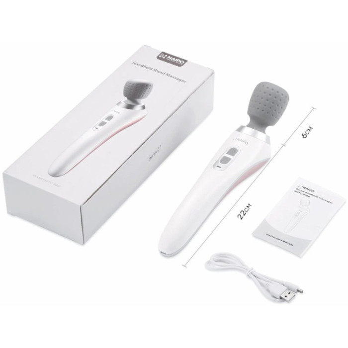 Вибромассажёр NAIPO MGPC-806P Smart Handheld White