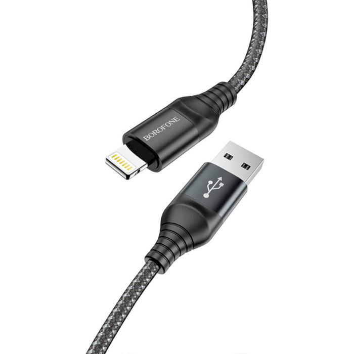 Кабель BOROFONE BX56 Delightful USB-A to Lightning 1м Black