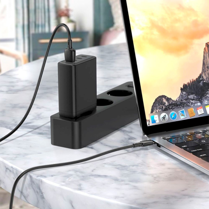 Кабель BOROFONE BX93 Super Power USB-A to USB-C 100W 1м Black