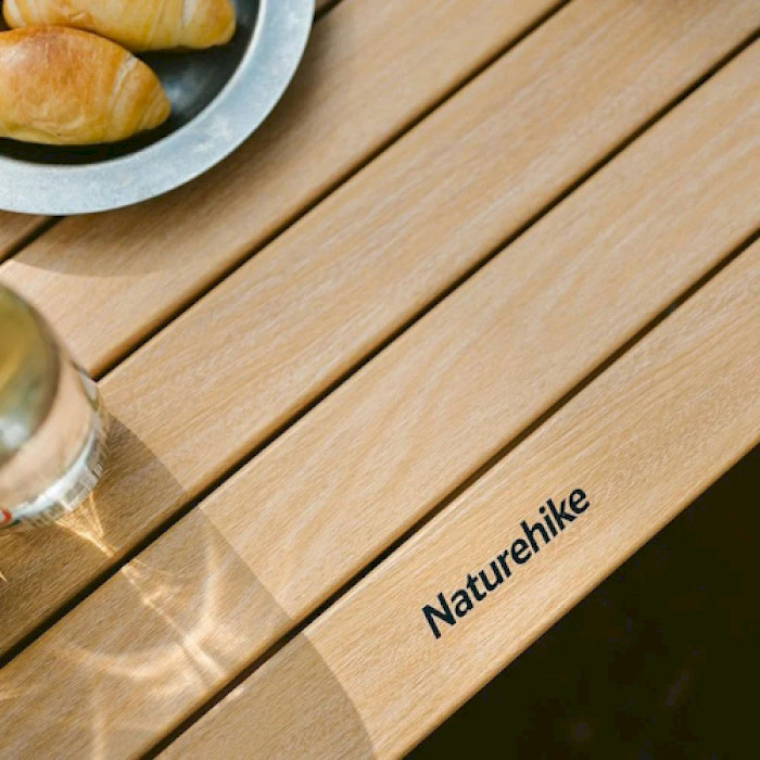 Кемпинговый стол NATUREHIKE Outdoor Lightweight Aluminium Oak Grain Omelet Table M 86x60см Oak (CNK2300JU010-M-OK)