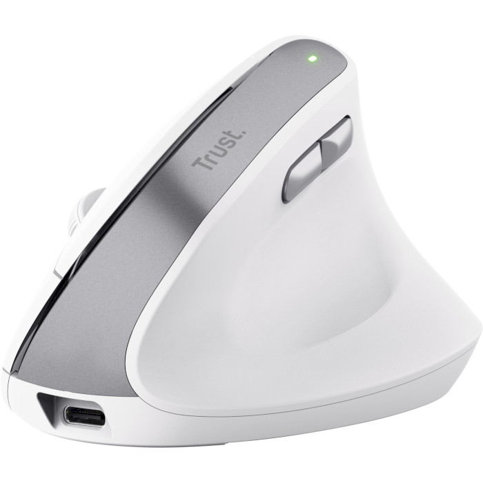 Вертикальна миша TRUST Bayo 2 Ergonomic Wireless White (25398)