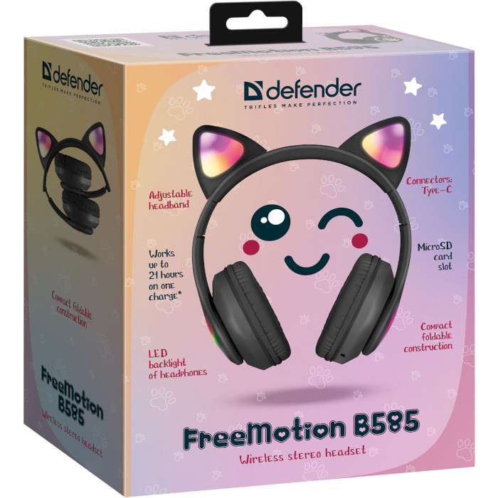 Навушники DEFENDER FreeMotion B585 Black (63586)