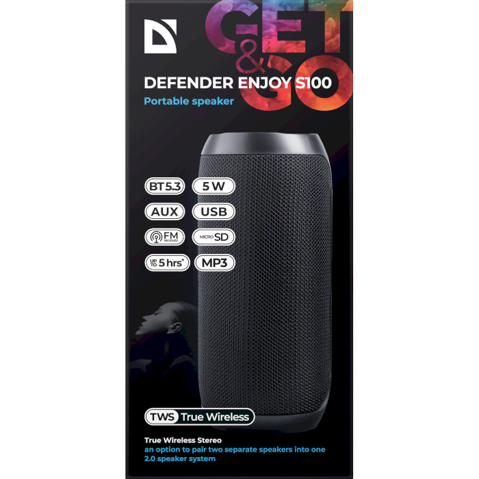 Портативная колонка DEFENDER Enjoy S100 Black (65101)