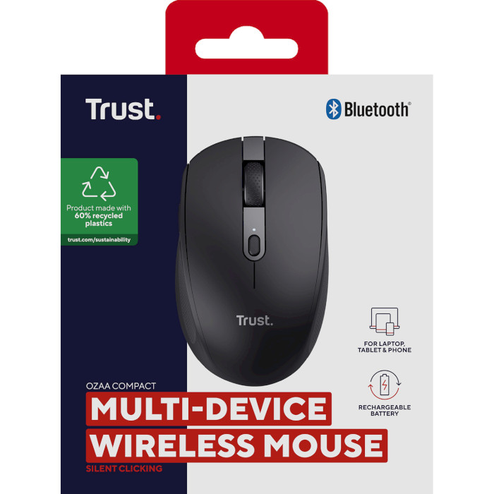 Мышь TRUST Ozaa Compact Multi-Device Wireless Black (24819)
