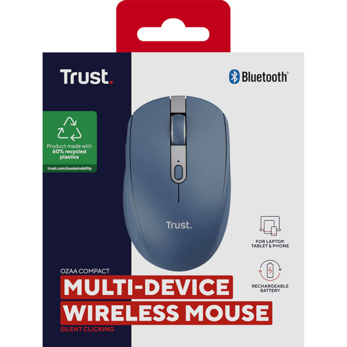 Мышь TRUST Ozaa Compact Multi-Device Wireless Blue (24934)