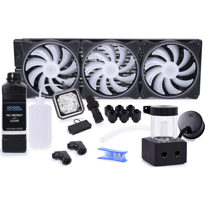 Комплект для самостоятельной сборки СВО ALPHACOOL Core Storm 420mm ST30 water cooling Set (11988)