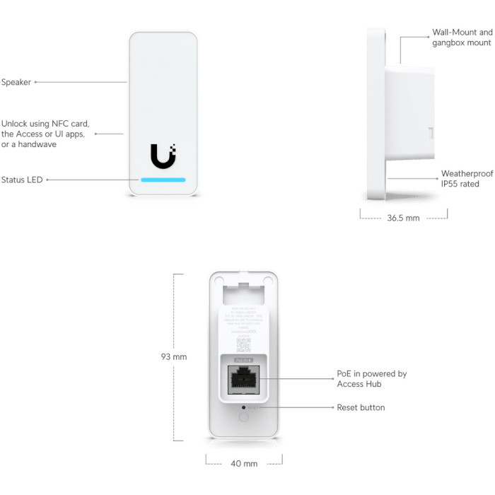 Считыватель UBIQUITI UniFi Access Reader G2 (UA-G2)