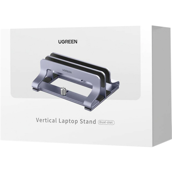 Подставка для ноутбука UGREEN LP258 Vertical Laptop Stand Dual-Slot Silver (60643)