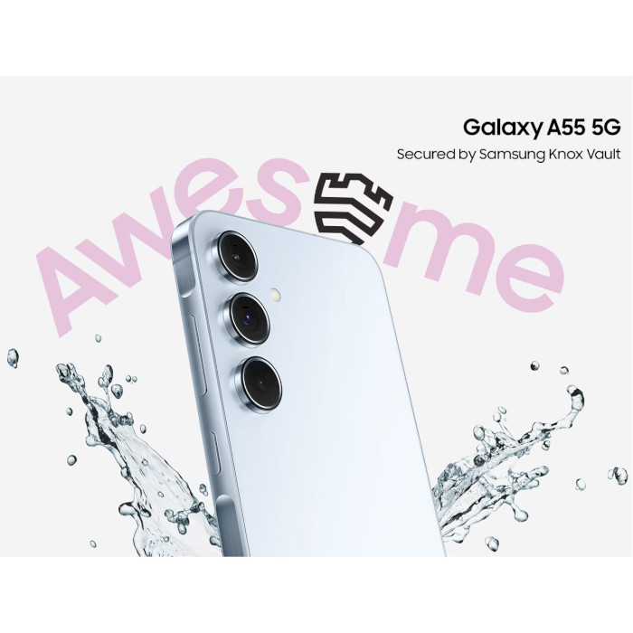 Смартфон SAMSUNG Galaxy A55 5G 8/256GB Awesome Iceblue (SM-A556BLBCEUC)