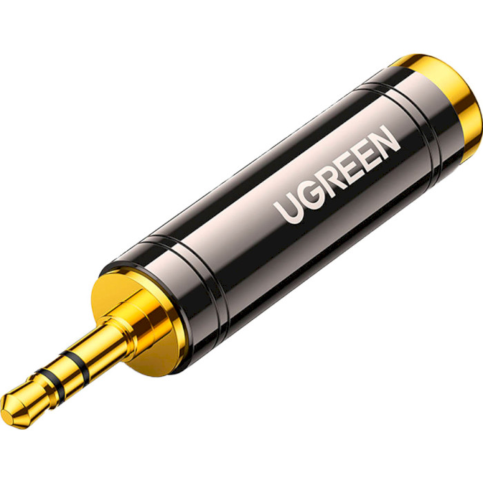 Адаптер UGREEN AV168 mini-jack 3.5 мм - jack 6.35 мм Gray (60711)