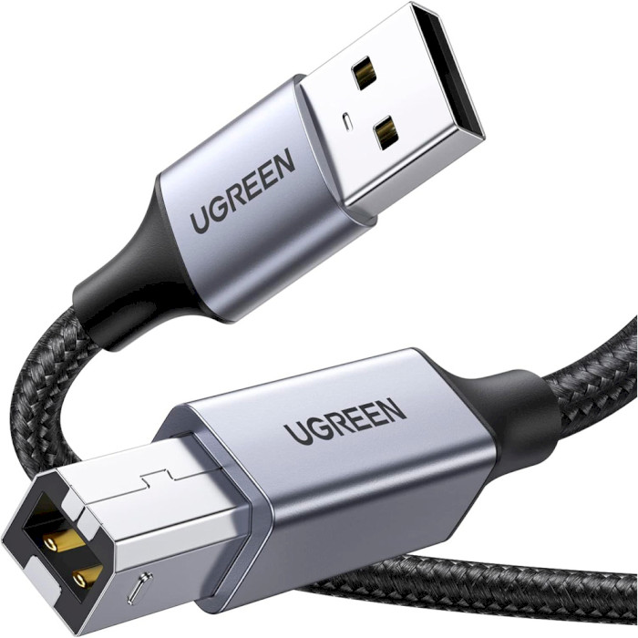 Кабель UGREEN US369 USB-A Male to USB-B 2.0 Printer Cable 1м Black (80801)