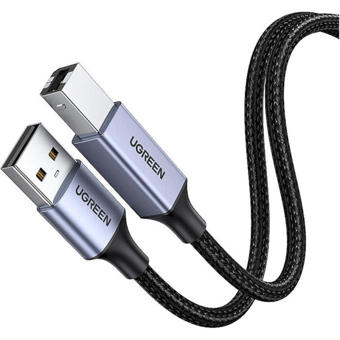 Кабель UGREEN US369 USB-A Male to USB-B 2.0 Printer Cable 2м Black (80803)