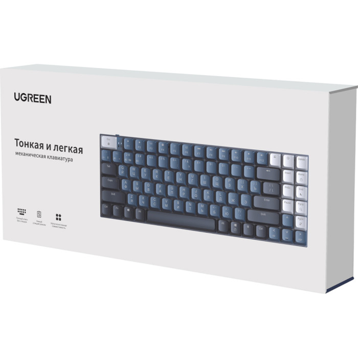 Клавиатура беспроводная UGREEN KU102 Slim EN/RU Blue (15228)