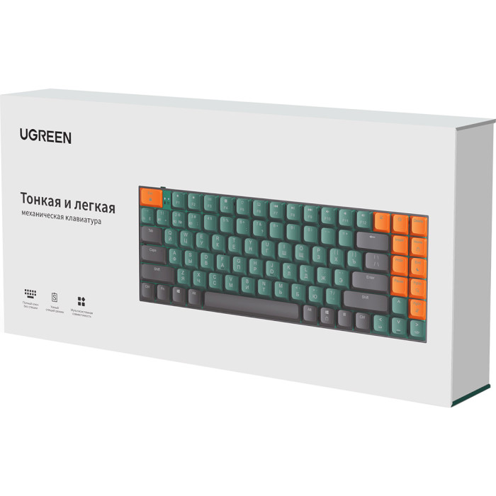 Клавиатура беспроводная UGREEN KU102 Slim EN/RU Green (15229)