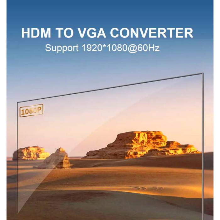 Конвертер відеосигналу UGREEN CM611 HDMI - VGA Black (90813)