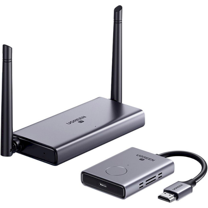 Удлинитель HDMI по Wi-Fi UGREEN CM506 Wireless HDMI Extender Transmitter and Receiver 50m Gray (50633A)