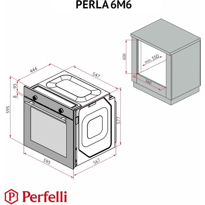 Духова шафа PERFELLI Perla 6M6 Nero