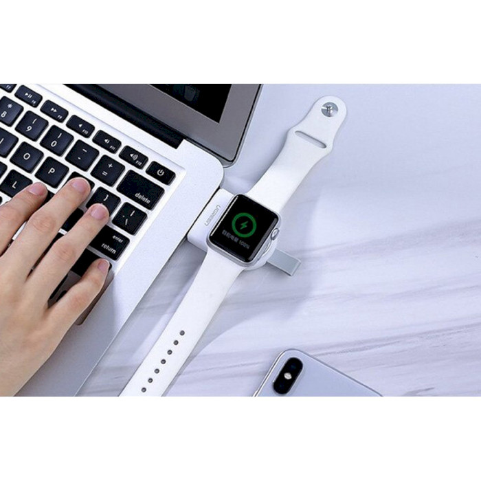 Бездротовий зарядний пристрій UGREEN CD144 Magnetic Charging Module for Apple Watch USB-A (50944)