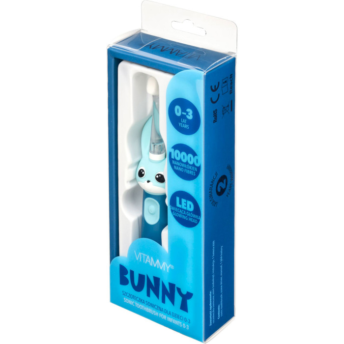 Электрическая детская зубная щётка VITAMMY Bunny Blue