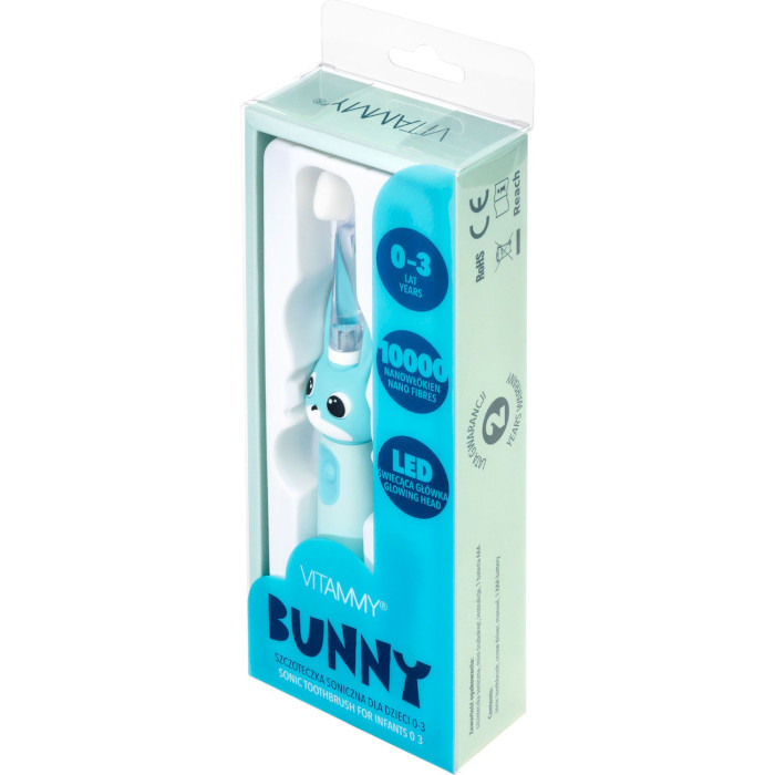 Электрическая детская зубная щётка VITAMMY Bunny Light Blue