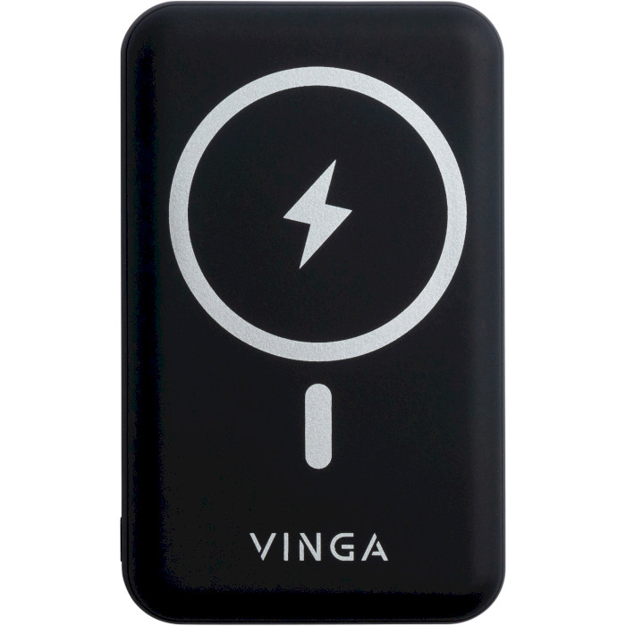 Повербанк з бездротовою зарядкою VINGA Wireless Magnetic QC+PD 10000mAh (VPBAMS10BK)