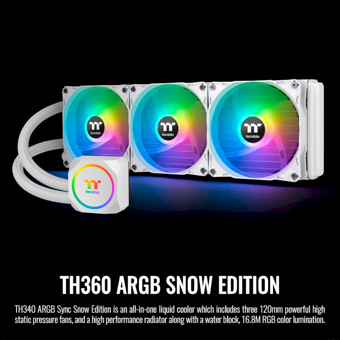 Система водяного охлаждения THERMALTAKE TH360 ARGB Sync Snow Edition (CL-W302-PL12SW-A)