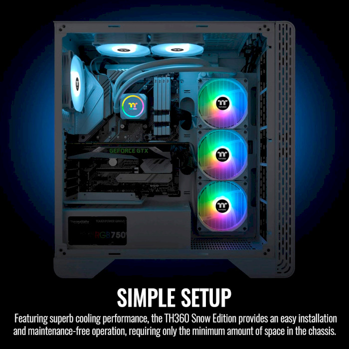 Система водяного охолодження THERMALTAKE TH360 ARGB Sync Snow Edition (CL-W302-PL12SW-A)