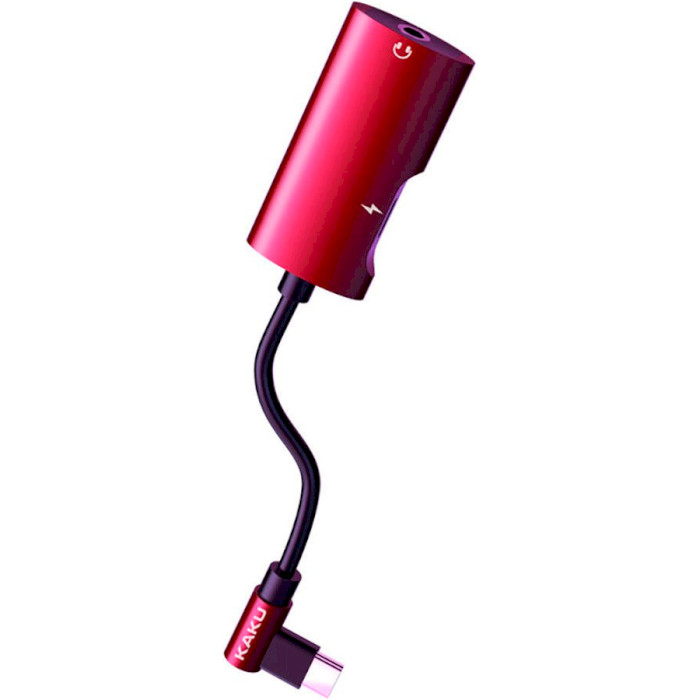 Адаптер iKAKU MAIQI 4-in-1 Audio Converter Type-C to 3.5mm Red (KSC-377-TC-R)