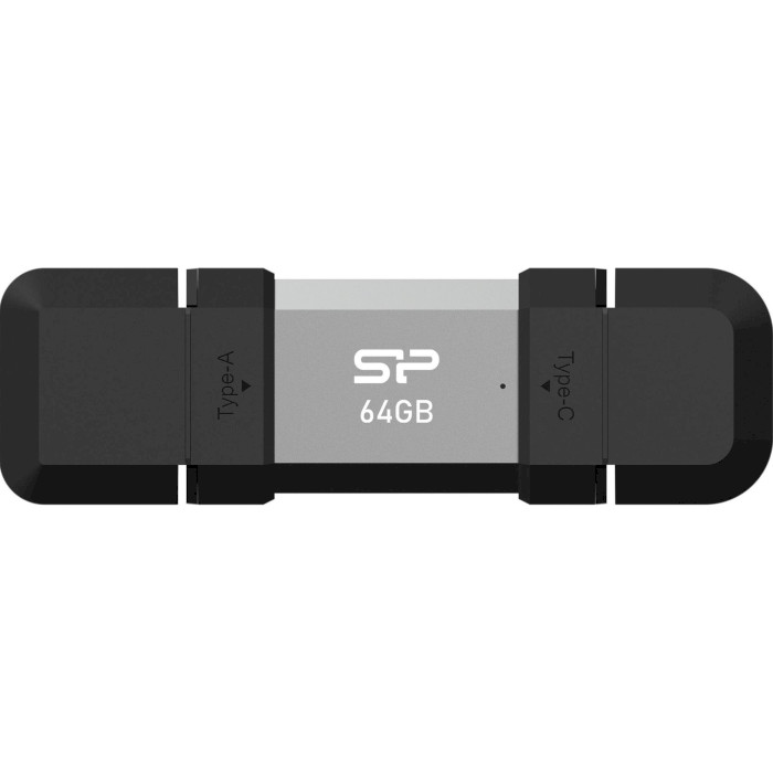 Флэшка SILICON POWER Mobile C51 64GB USB+Type-C3.2 Silver (SP064GBUC3C51V1S)