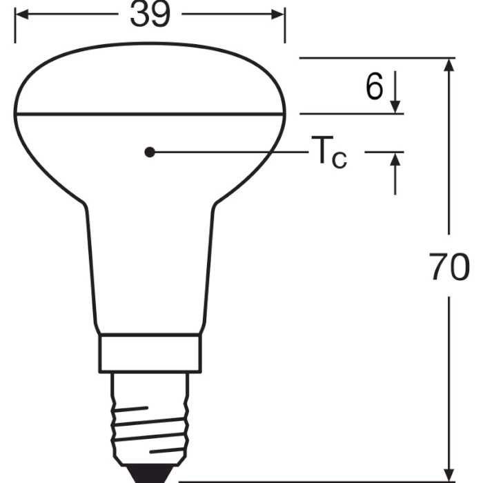 Лампочка LED OSRAM LED Star R39 E14 1.5W 2800K 220V (4058075433243)