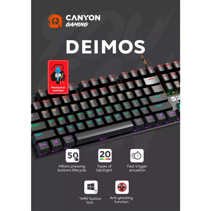 Клавіатура CANYON CND-SKB4-US Deimos Black