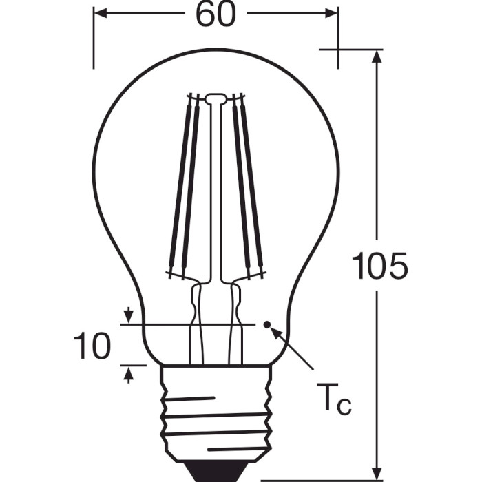 Лампочка LED OSRAM LED Base A60 E27 6.5W 2700K 220V (2 шт. в комплекте) (4099854064098)