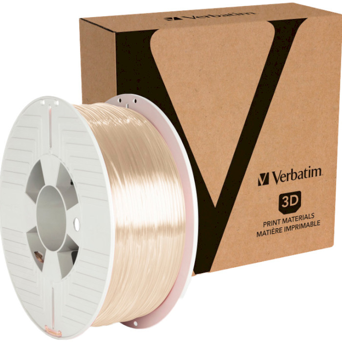 Пластик (филамент) для 3D принтера VERBATIM PETG 1.75mm, 1кг, Clear (55051)