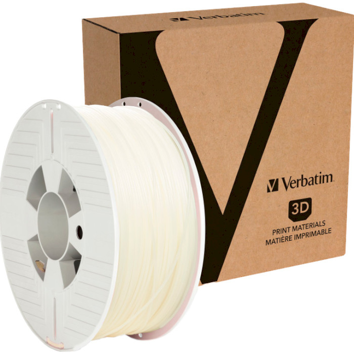 Пластик (філамент) для 3D принтера VERBATIM PLA 1.75mm, 1кг, Natural/Transparent (55317)