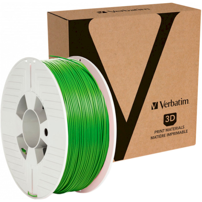 Пластик (филамент) для 3D принтера VERBATIM ABS 1.75mm, 1кг, Green (55031)