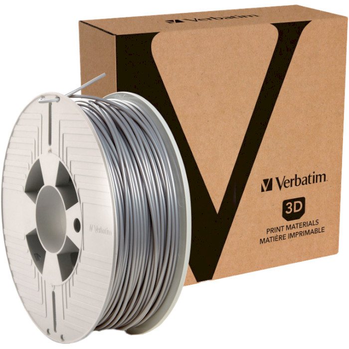 Пластик (филамент) для 3D принтера VERBATIM ABS 2.85mm, 1кг, Aluminum Gray (55036)