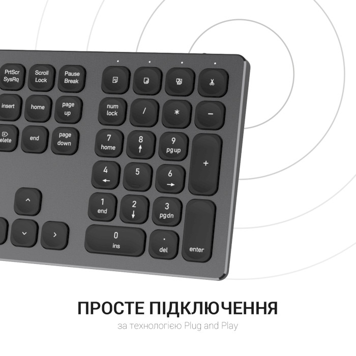 Клавіатура бездротова OFFICEPRO SK1550 Black