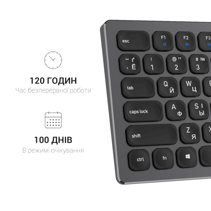 Клавіатура бездротова OFFICEPRO SK1550 Black