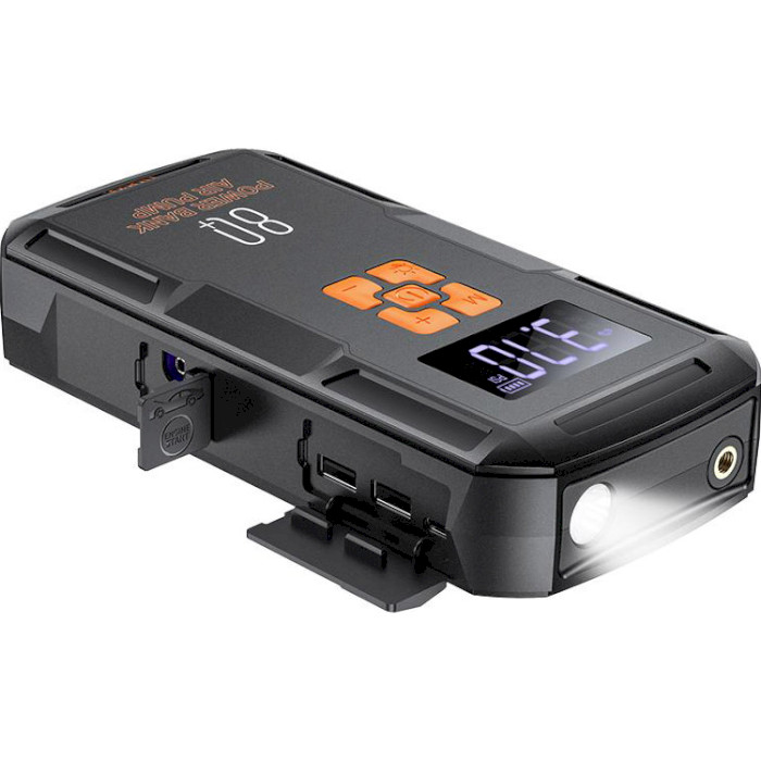 Портативное пускозарядное устройство HOCO QS2 2-in-1 Portable Smart Jump Starter & Air Pump 8000mAh