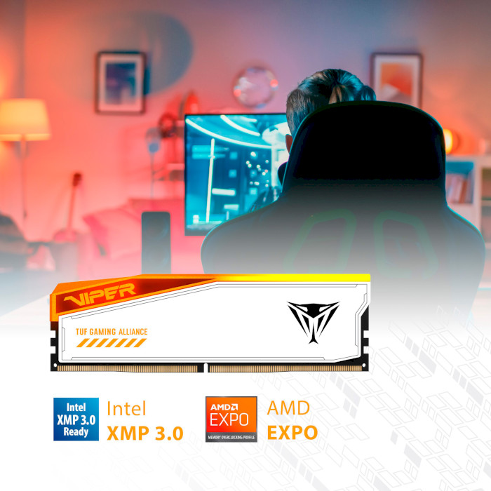Модуль памяти PATRIOT Viper Elite 5 RGB TUF Gaming Alliance DDR5 6000MHz 48GB Kit 2x24GB (PVER548G60C36KT)