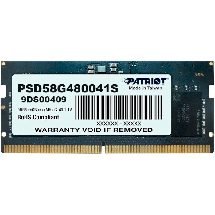 Модуль памяти PATRIOT Signature Line SO-DIMM DDR5 4800MHz 8GB (PSD58G480041S)