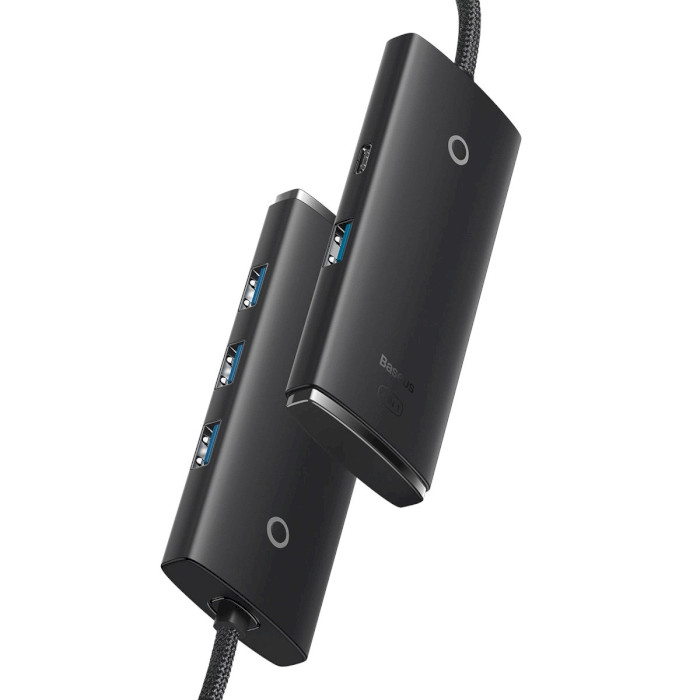 USB-хаб BASEUS Lite Series 4-port Type-C to 4xUSB3.0 Hub Adapter 2m Black (WKQX030501)